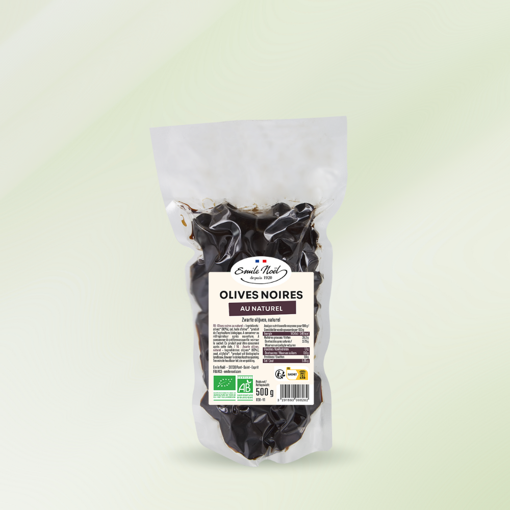 Olives Noires au Naturel Bio