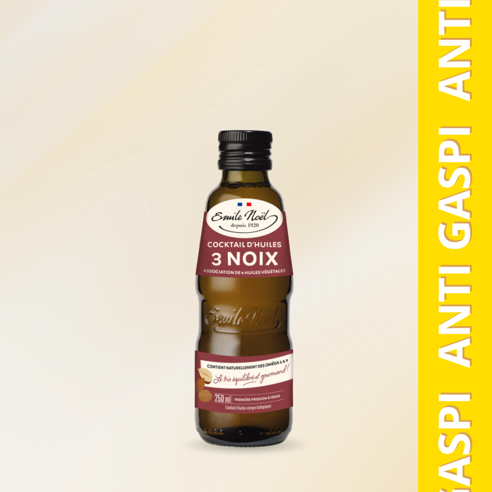 Cocktail d'Huiles Vierges 3 Noix Bio ANTI GASPI