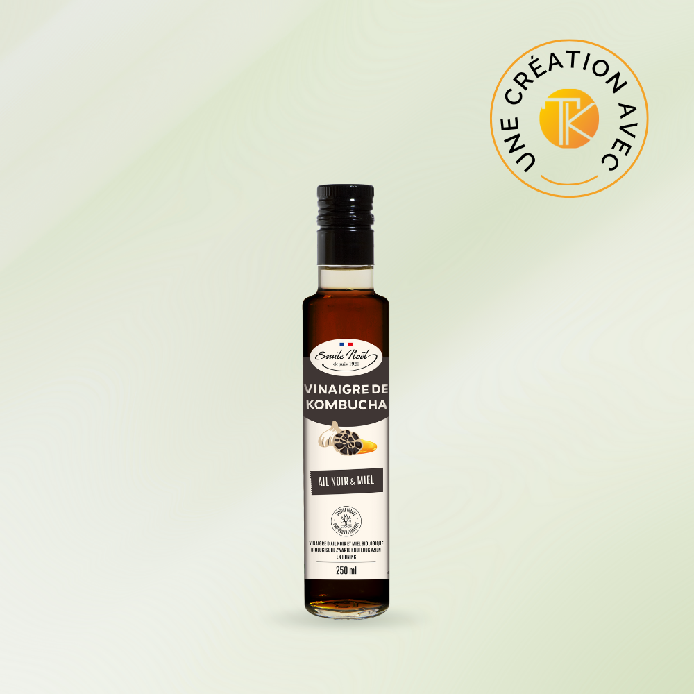 Vinaigre de Kombucha Ail Noir et Miel