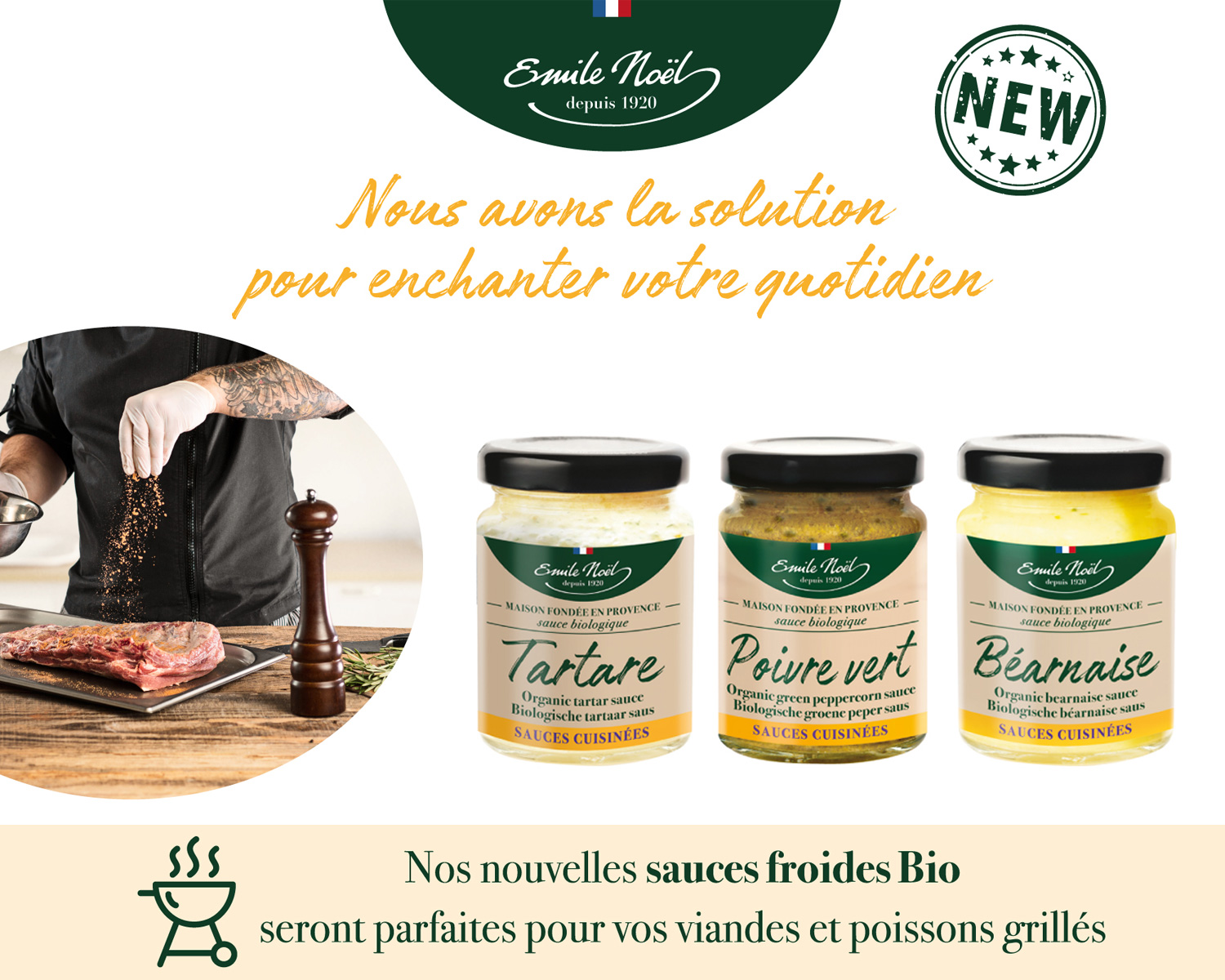 actualité nouveauté sauces froides cuisinées Emile Noël