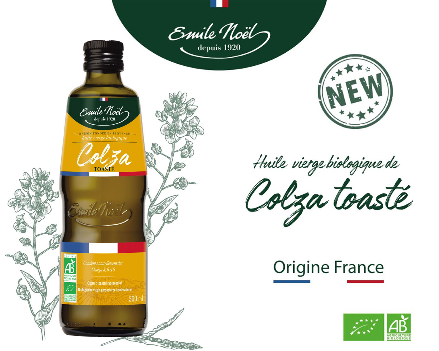 actualité nouveauté huile de colza toasté Emile Noël